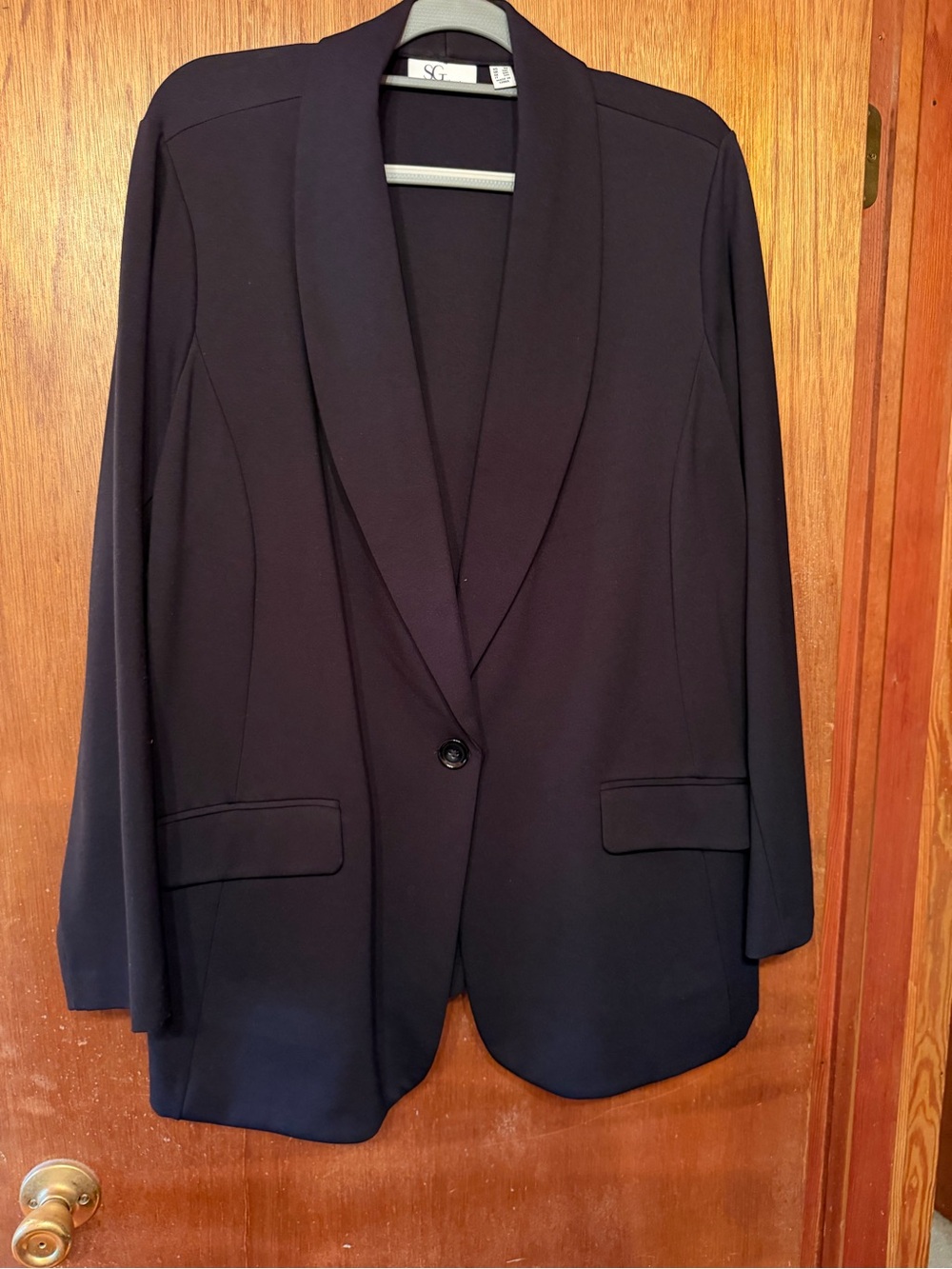 Susan Graver Black Long-Sleeve Knit Blazer